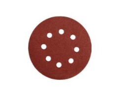 125 mm Cırtlı Disk Zımpara 8 Delikli NK Aluminyum Oksit 60 Kum 10 Adet - 1