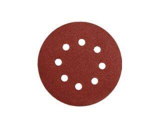 125 mm Cırtlı Disk Zımpara 8 Delikli NK Aluminyum Oksit 60 Kum 10 Adet - 1