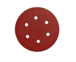 150 mm Cırtlı Disk Zımpara 6 Delikli NK Aluminyum Oksit 40 Kum 10 Adet - 1