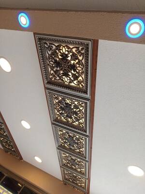 Asma Tavan Dekoratif Pvc Panel Avangarde Siyah 60x60 20 Adet - 3