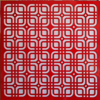 Asma Tavan Dekoratif Pvc Panel Kırmızı 60x60 20 Adet - 1