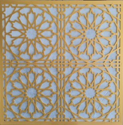 Asma Tavan Dekoratif Pvc Panel Selçuk Altın 60x60 20 Adet - 1