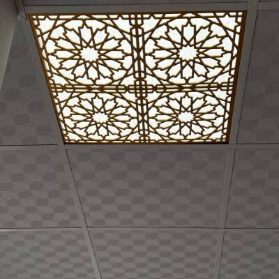 Asma Tavan Dekoratif Pvc Panel Selçuk Altın 60x60 20 Adet - 3