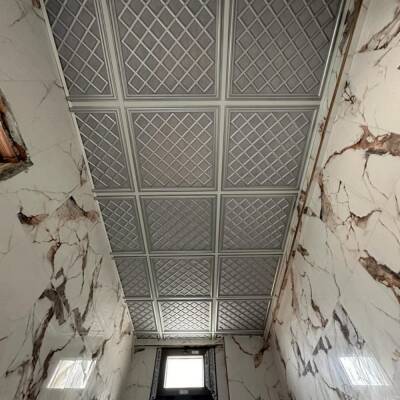 Asma Tavan Dekoratif Pvc Panel Sakarya Beyaz 60x60 20 Adet - 4