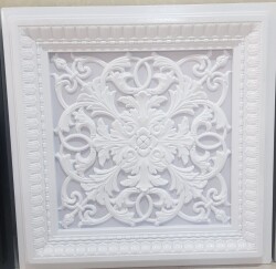 Asma Tavan Dekoratif Pvc Panel Avangarde Beyaz 60x60 20 Adet - 1