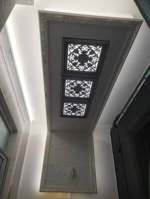 Asma Tavan Dekoratif Pvc Panel Avangarde Beyaz 60x60 20 Adet - 2