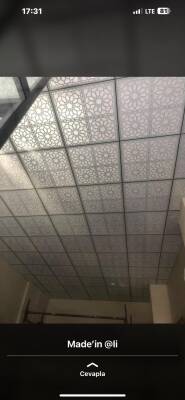 Asma Tavan Pvc Panel Oval Daire 60x60 28 Adet - 2