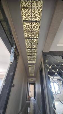 Asma Tavan Dekoratif Pvc Panel Selçuk Siyah 60x60 20 Adet - 3