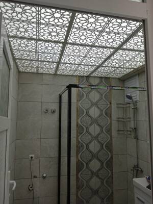 Asma Tavan Dekoratif Pvc Panel Selçuk Siyah 60x60 20 Adet - 4