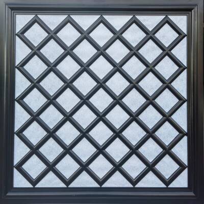 Asma Tavan Dekoratif Pvc Panel Sakarya Siyah 60x60 20 Adet - 1