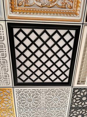 Asma Tavan Dekoratif Pvc Panel Sakarya Siyah 60x60 20 Adet - 2