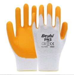 Beybi PN3 Polyester Örme Nitril Eldiven - 1