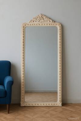 Dekoratif Beyaz Varak Ayna 60X180 - 1