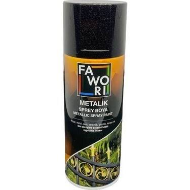 Fawori 400 Ml Akrilik Sprey Metalik Siyah - 1
