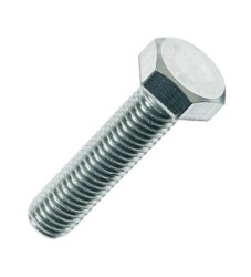 M10*25 Galvanizli Metrik Çelik Civata 8.8 Dın 933 - 1