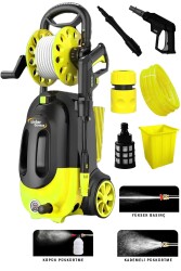 Maxstar 10 Metre Hortum 180 Bar Yüksek Basınçlı Ayarlı Çesme Kovadan Çekme Bahçe Oto Yıkama Makinesi - 1