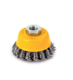 Paslanmaz Burgulu Çanak Fırça 65 mm - 1