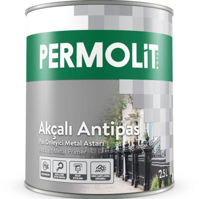 Permolit Akçalı Antipas Pas Önleyici Metal Astarı Gri 15 LT - 1