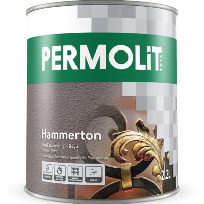 Permolit Hammertone Dekoratif Hammerton Boya 0,75 Lt Siyah - 1