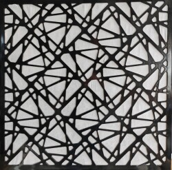 PVC Asma Tavan Paneli Siyah Labirent Desen 60x60 20 Adet - 1