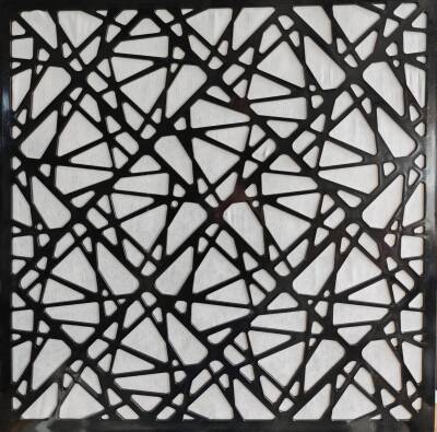 PVC Asma Tavan Paneli Siyah Labirent Desen 60x60 20 Adet - 1